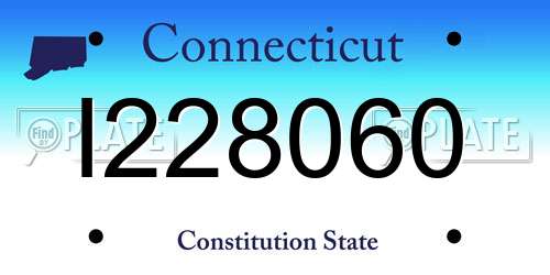 I228060 Connecticut License Plate