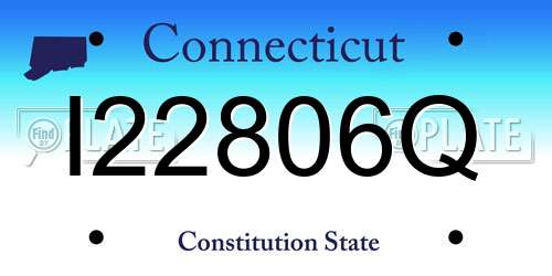 I22806Q Connecticut License Plate