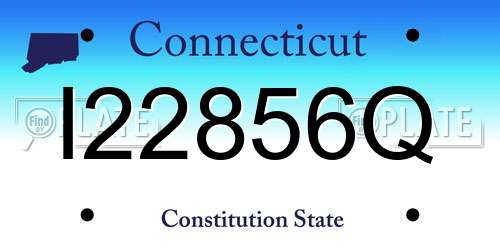 I22856Q Connecticut License Plate