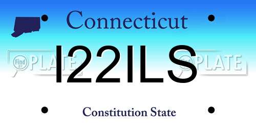 I22ILS Connecticut License Plate