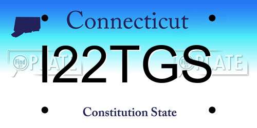 I22TGS Connecticut License Plate