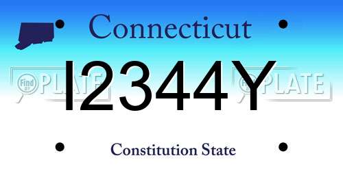 I2344Y Connecticut License Plate