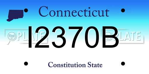 I2370B Connecticut License Plate
