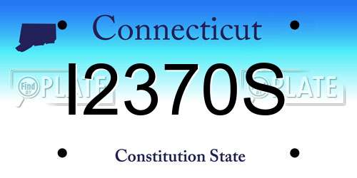 I2370S Connecticut License Plate