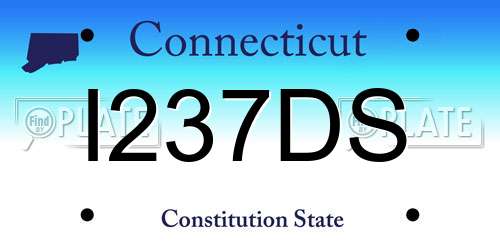 I237DS Connecticut License Plate