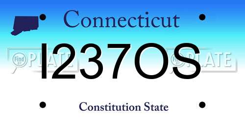 I237OS Connecticut License Plate