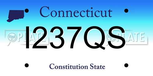 I237QS Connecticut License Plate