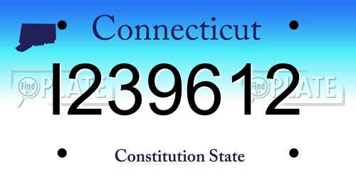I239612 Connecticut License Plate