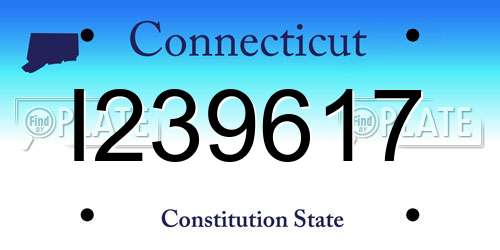 I239617 Connecticut License Plate