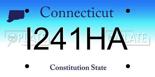 I241HA Connecticut License Plate