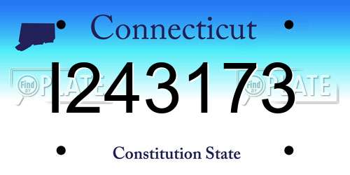 I243173 Connecticut License Plate