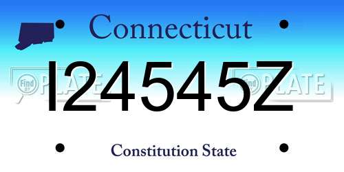 I24545Z Connecticut License Plate