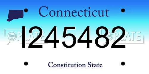I245482 Connecticut License Plate