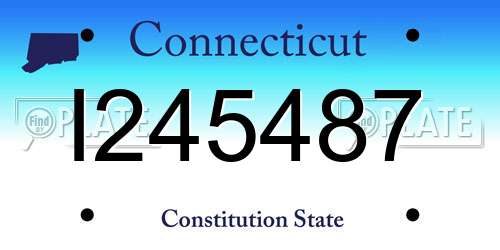 I245487 Connecticut License Plate