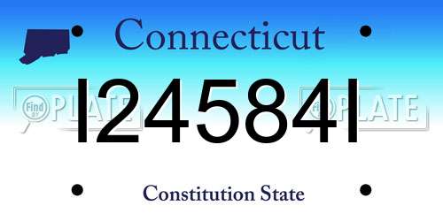I24584I Connecticut License Plate