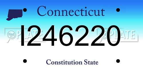 I246220 Connecticut License Plate
