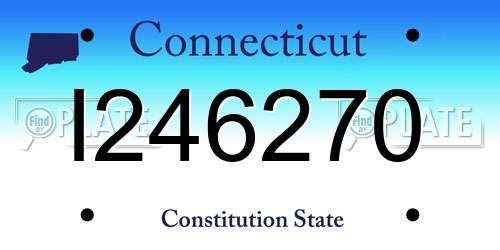 I246270 Connecticut License Plate