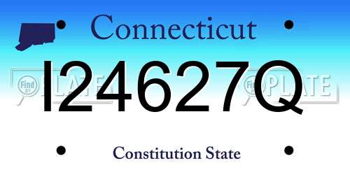 I24627Q Connecticut License Plate