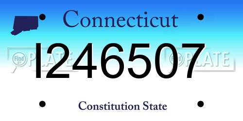 I246507 Connecticut License Plate
