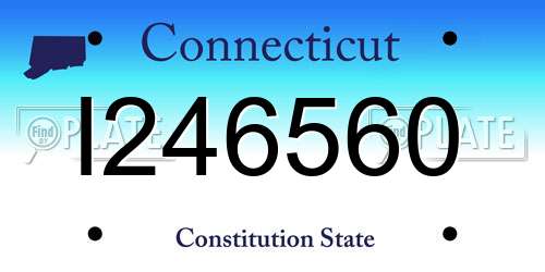 I246560 Connecticut License Plate
