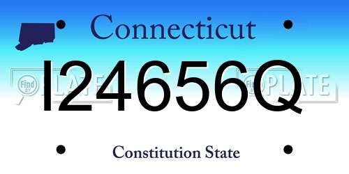 I24656Q Connecticut License Plate