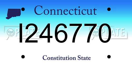 I246770 Connecticut License Plate
