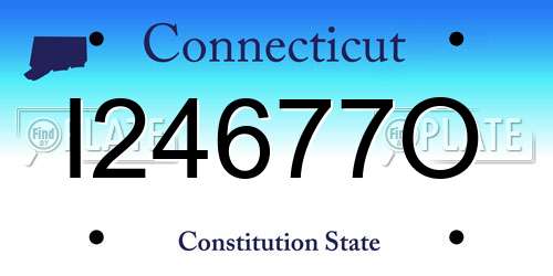 I24677O Connecticut License Plate