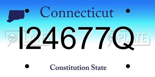 I24677Q Connecticut License Plate