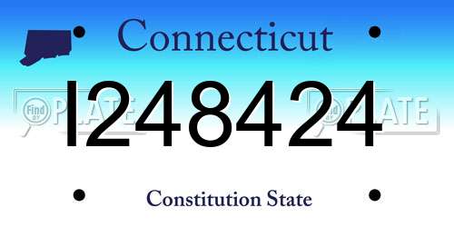 I248424 Connecticut License Plate