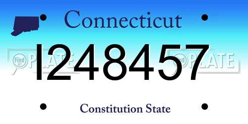 I248457 Connecticut License Plate