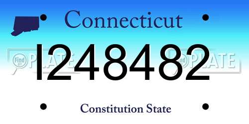 I248482 Connecticut License Plate