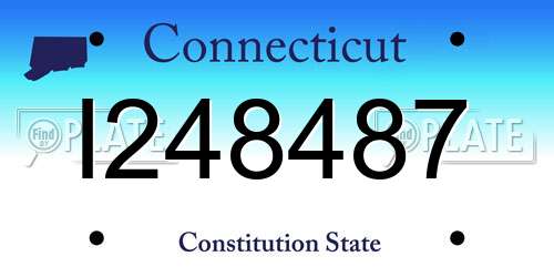 I248487 Connecticut License Plate