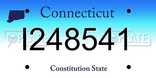 I248541 Connecticut License Plate