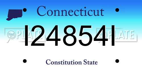 I24854I Connecticut License Plate
