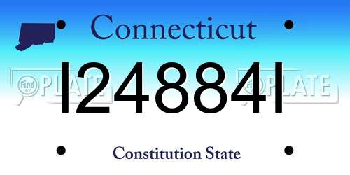 I24884I Connecticut License Plate