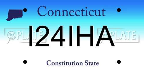 I24IHA Connecticut License Plate