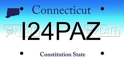 I24PAZ Connecticut License Plate