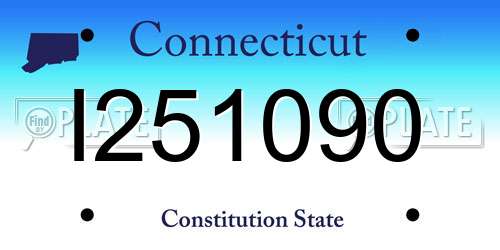 I251090 Connecticut License Plate