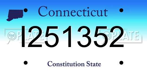 I251352 Connecticut License Plate