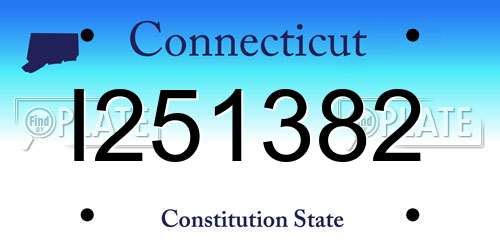 I251382 Connecticut License Plate