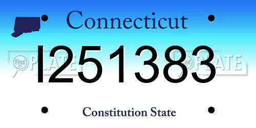I251383 Connecticut License Plate