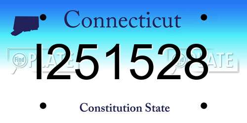 I251528 Connecticut License Plate