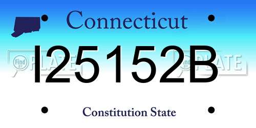I25152B Connecticut License Plate