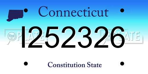 I252326 Connecticut License Plate