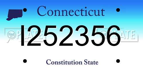 I252356 Connecticut License Plate