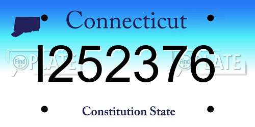 I252376 Connecticut License Plate