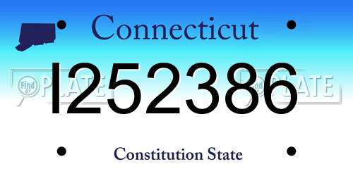 I252386 Connecticut License Plate