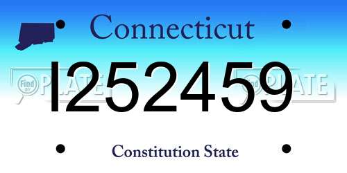 I252459 Connecticut License Plate