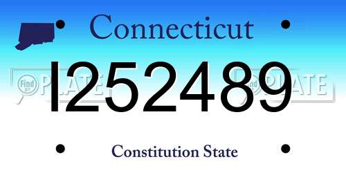 I252489 Connecticut License Plate