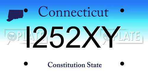 I252XY Connecticut License Plate